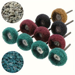 Mini Drill Bit Nylon Abrasive Brush Wire Buffing Polishing Wheel Rotary Tool