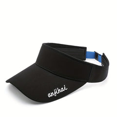 Men's Letter Embroidery Curved Eaves Sun Hat