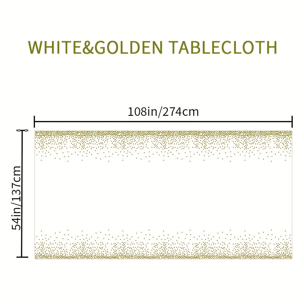 Bronzing Tablecloth Pink Dot Birthday Wedding Gathering Disposable Pe Tablecloth
