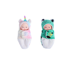 2pcs 4 7 Inch Sleep Doll Realistic Reborn Youngsters Doll Newborn Clothes