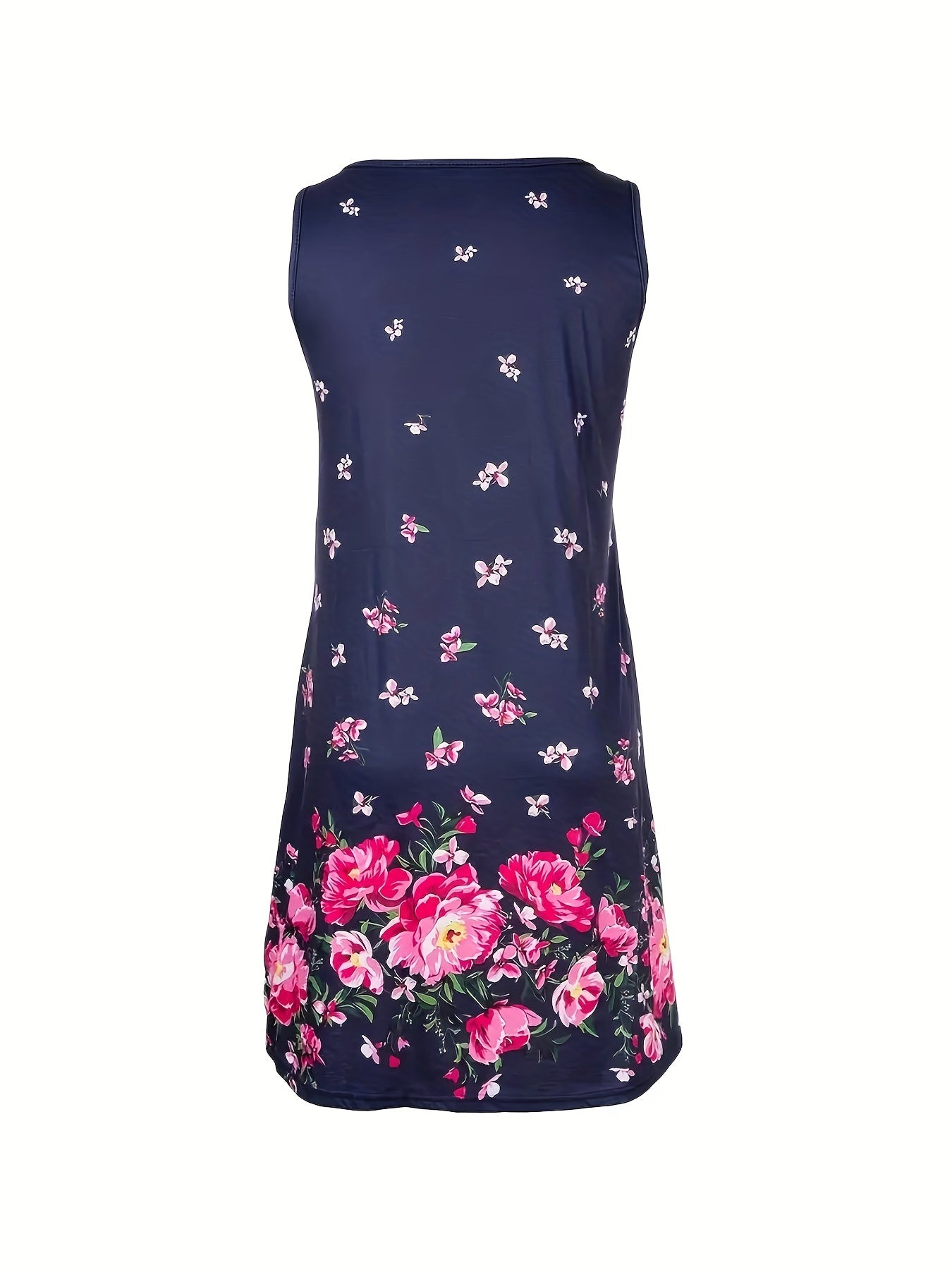 Floral Print Sleeveless Dress for Spring & Summer