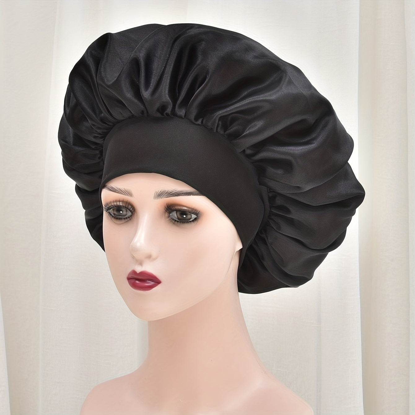 Wide Elastic Cap Hair Care Hat for Sleep