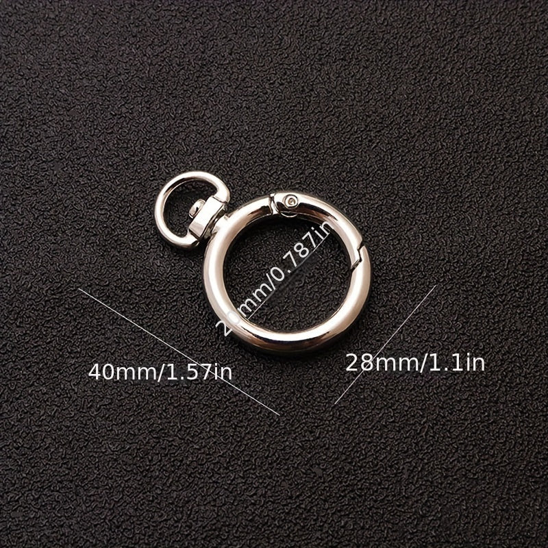 3pcs Key Chain Keyring Metal Lock Clip Buckle Accessories