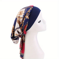 Boho Lace Up Head Scarf Silk Bonnet Long Hair Head Wrap Turban Hats