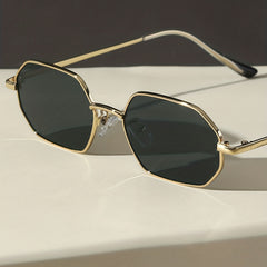 Geometric Metal Frame Sunglasses Vintage Outdoor UV400