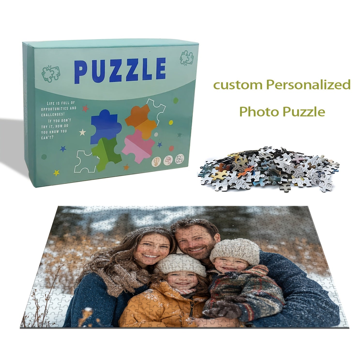 Personalized Photo Jigsaw Puzzle for Adults - 500/1000pcs - Ideal Party Favors