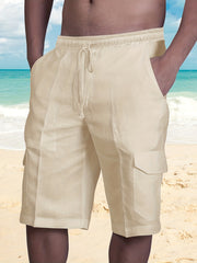 Men's Drawstring Cargo Shorts for Summer