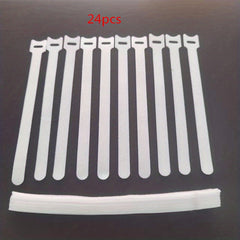 24pcs Reusable Zipper Strap Wire Organization Tape