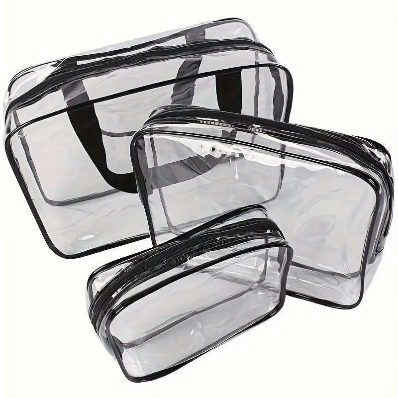 Transparent Makeup Bag Zipper Cosmetic Organizer Waterproof Travel Wash Bag