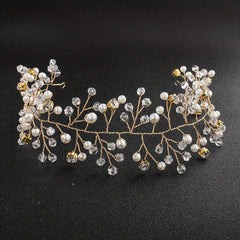 Crystal Rhinestone Beads Headpiece Hairband Bridal Jewelry