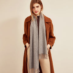 Thick Wool Winter Scarf Shawl Solid Comfortable Neck Wrap Women