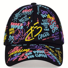 Casual Summer Graffiti Baseball Cap - Men's/Women's