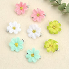8pcs Baby Girls Mini Flower Hair Clips Daisy Barrettes Spring Hair Accessories