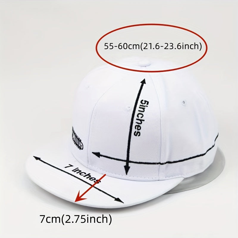 Unisex Embroidery Flat Brim Baseball Cap