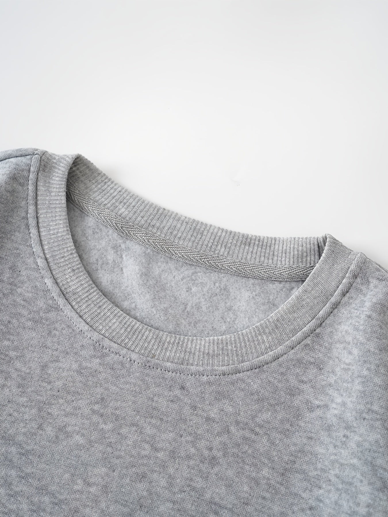 Oversized Crew Neck Long Sleeve Sweatshirt Women's Casual Basic Top