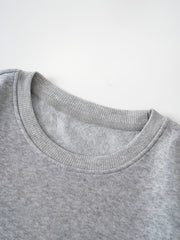 Oversized Crew Neck Long Sleeve Sweatshirt Women's Casual Basic Top