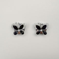 Butterfly Rhinestone Embellished Button-Up Cover Shirts for Men and Women