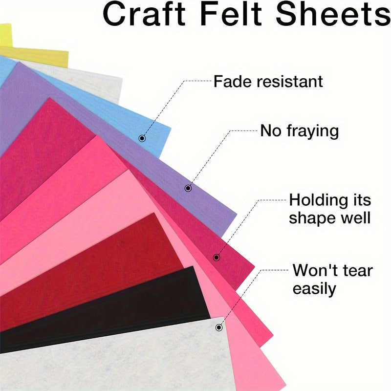 40 Colours Felt Fabric Craft Felt Sheets Non Woven Fabric for DIY Crafts Sewing