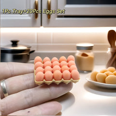 Mini Egg Tray Dollhouse Decoration Set Halloween Christmas Gift