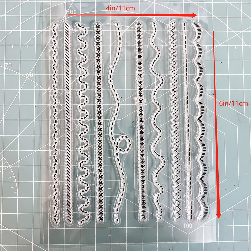 Striped Background Silicone Stamp