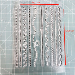Striped Background Silicone Stamp