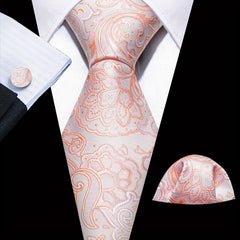 Barry Wang Men's Silk Floral Jacquard Tie Set