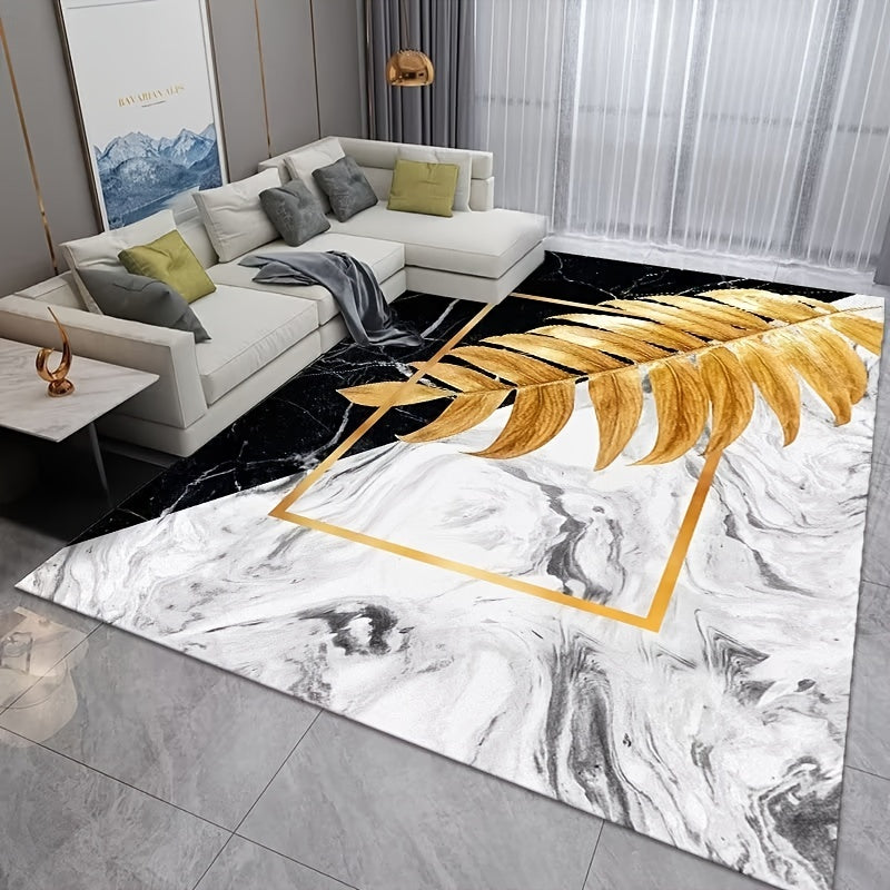 Modern Area Rug for Living Room Soft Polyester Fiber Carpet