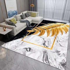 Modern Area Rug for Living Room Soft Polyester Fiber Carpet