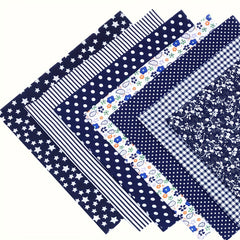 7pcs 49 78 X 49 Navy Cotton Fabric Quilting Patchwork Fabric Square