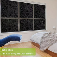 1pc Total Blackout Window Film Static Cling Opaque Privacy Frosted Glass Film