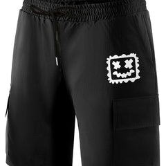 Men's Printed Cargo Shorts for Summer Outdoor Activities