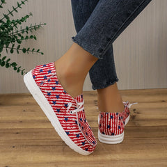 Women's 4th of July Slip On Casual Sneakers