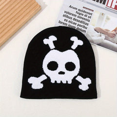 Skull Men's Jacquard Knitted Beanie Hat