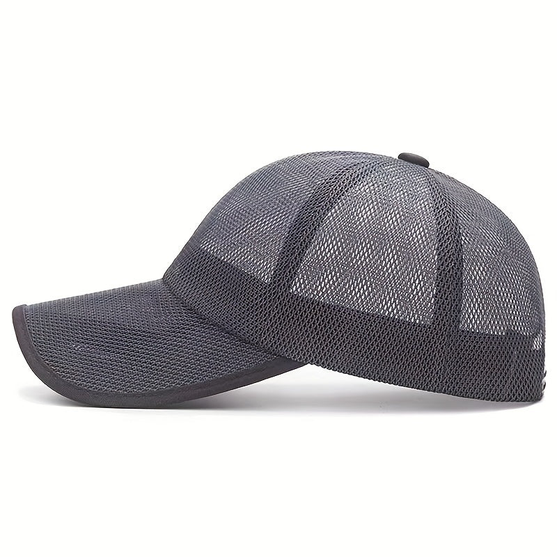 Summer Sun Protection Lengthened Brim Baseball Mesh Hat