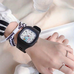 Square Watch School Student Waterproof Sports Pointer Quartz Watch