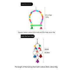 10pcs Colorful Hanging Parrot Toys for Cage - Entertainment and Exercise for Bir