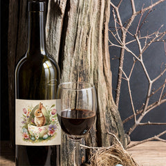 Easter Wine Bottle Sticker Rabbit Carnival Party Decoration Sticker