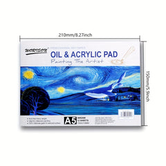 12 Sheets 300gsm Mix Media & Acrylic Paper Pad