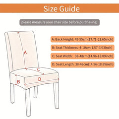 Stretch Chair Cover with Elastic Band Solid Jacquard Grid Pattern