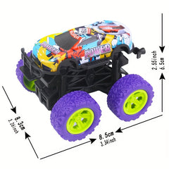 4pcs Alloy Off-road Toy Car Friction Drive Trolley Perfect For Christmas Parties
