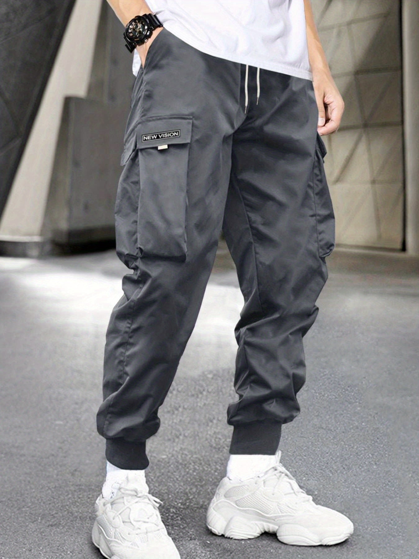 NEW VISION Tag Cargo Pants With Flap Pockets Overalls