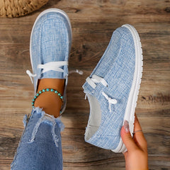 Women's Lightweight Flat Canvas Slip-On Loafers