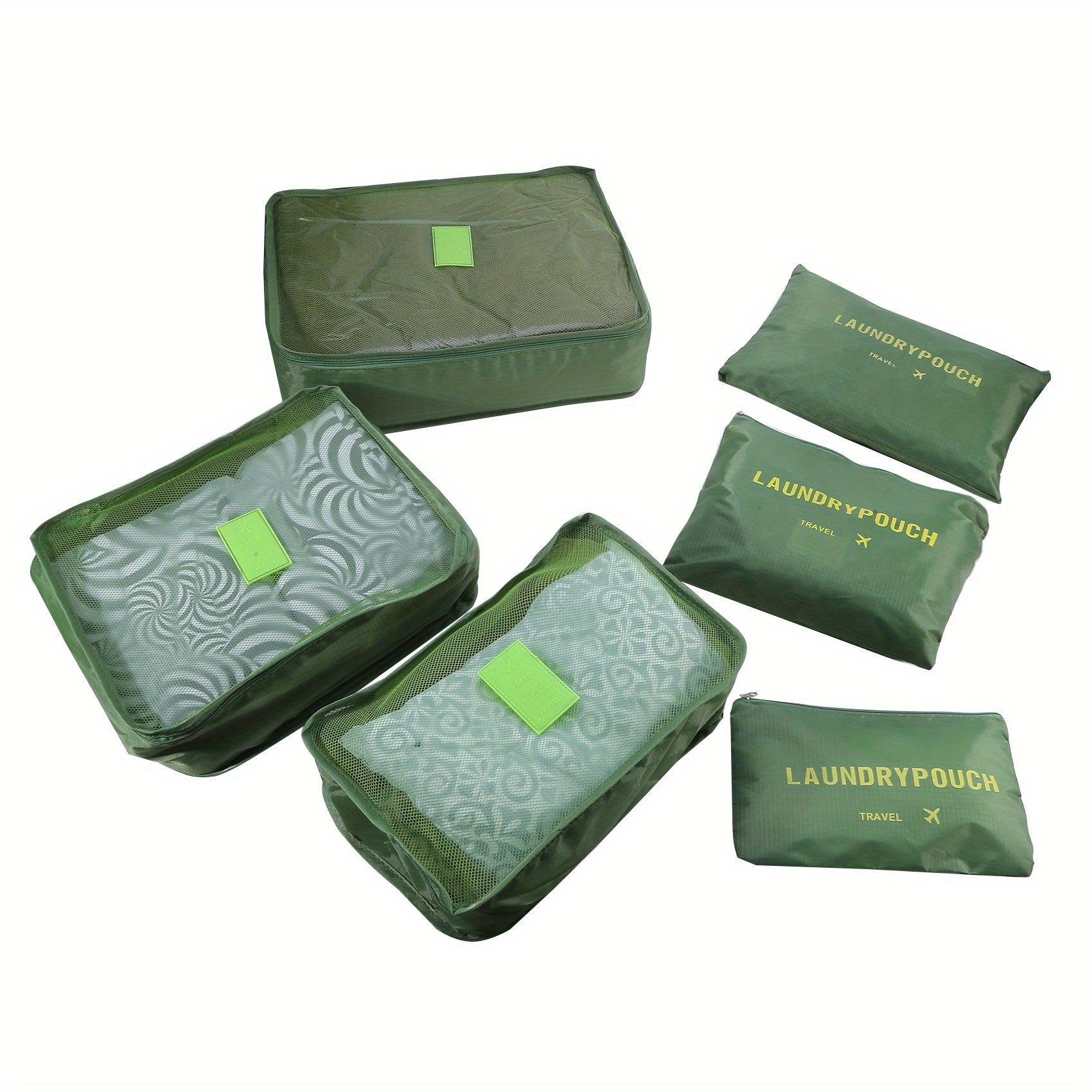 6pcs Lightweight Luggage Packing Cubes Clothing Organizer