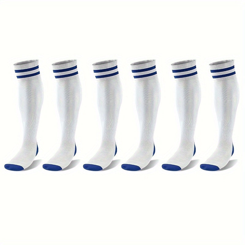 3 Pairs Soccer Football Socks For Youth Baseball Softball Socks