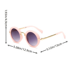Girls Round Frame Sunglasses UV Protection for Outdoor Activities