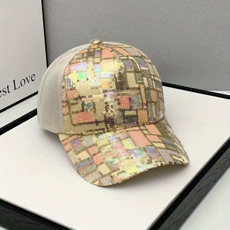 Men's Sequin Mesh Baseball Cap