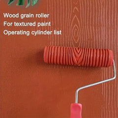 Rubber Wood Grain Pattern Paint Roller DIY Texture Pigment Printing Wall Roller