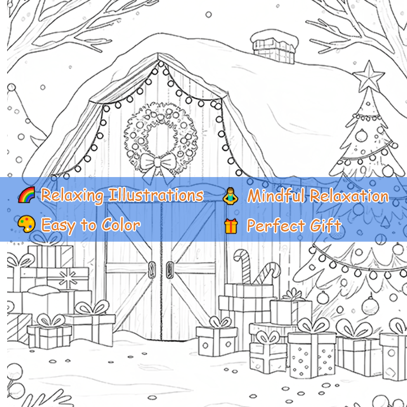 Christmas Adult Coloring Book - Festive Patterns for Family & Friends