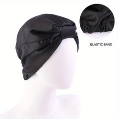 Double Layer Satin Bonnet Bowknot Hair Bonnet Night Cap