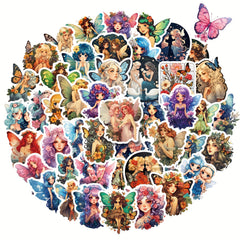 50pcs Butterfly Little Fairy Stickers for Journal Decoration